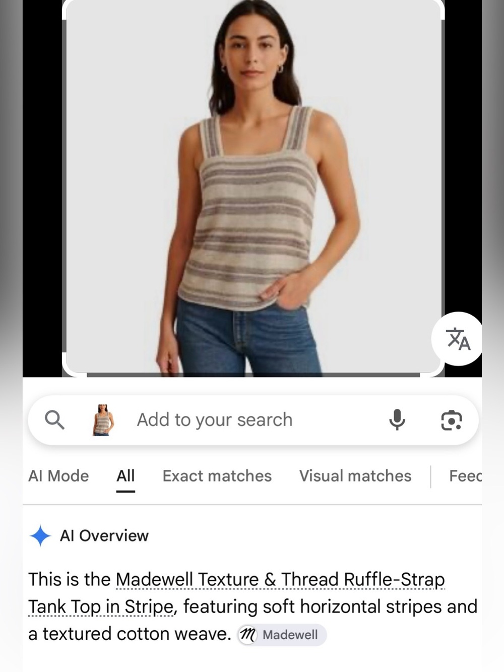 Madewell Texture & Thread Apron Top